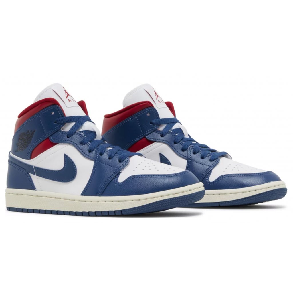 Jordan 1 Mid French Blue Gym Red BBNSUPPLY