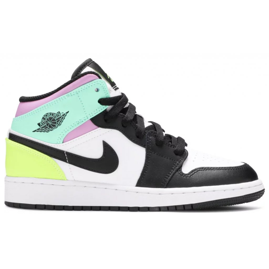 Jordan 1 Mid Pastel Black Toe GS BBNSUPPLY