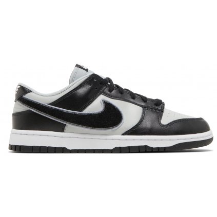 Nike Dunk Low Chenille Swoosh Black Grey