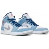 Jordan 1 Mid French Blue Fire Red
